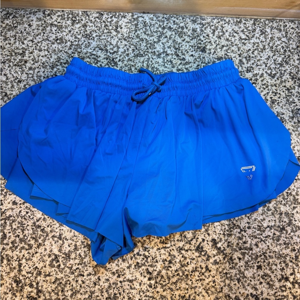 LUOGONGZI | Vibrant Blue‎ Athletic Shorts with Elastic Waistband Size XL